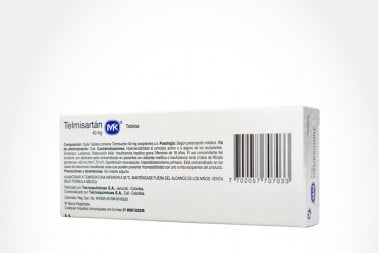 Telmisartán 40Mg Caja Con 30 Tabletas