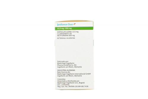 Jardiance Duo 12,5/850 mg Caja Con 60 Tabletas Recubiertas-1268560