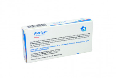 Alerfast 180 Mg Caja Con 10 Tabletas Cubiertas