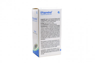 Oftaprednol Suspensión Oftálmica 0.2 % Caja Con Frasco Gotero Con 5 Ml