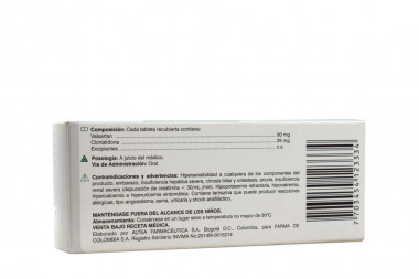 Brasartan Ctdn 80 / 25 Mg Caja Con 30 Tabletas Recubiertas