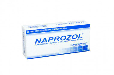 Naprozol 500 / 20 mg Caja Con 20 Tabletas Liberación Retardada