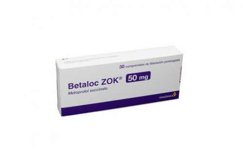 Betaloc ZOK 50 mg Caja Con 30 Comprimidos De Liberación Prolongada