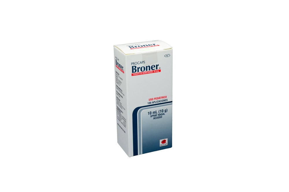 Broner Spray Nasal Acuoso Caja Con Frasco Con 100 Aplicaciones Con 10 mL 