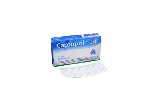 Catopril 25 mg Caja Con 30 Tabletas