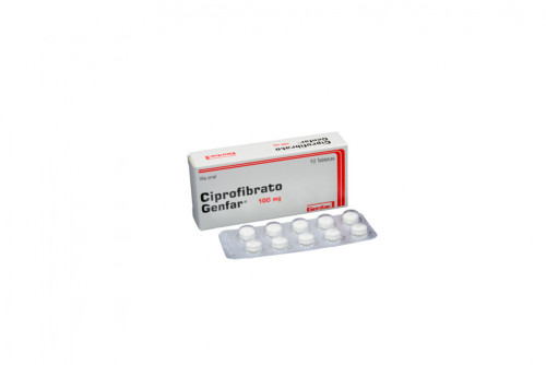 Ciprofibrato 100 mg Caja x 10 Tabletas - Genfar