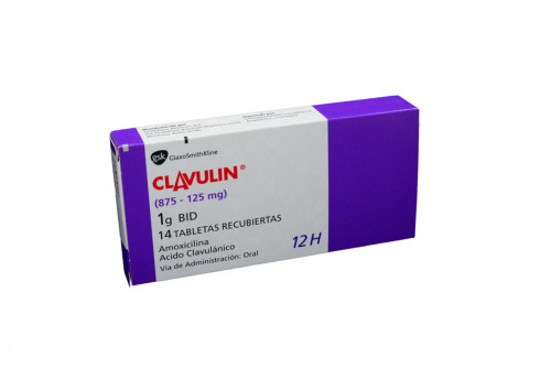 Clavulin 875 / 125 mg Caja Con 14 Tabletas Recubiertas 