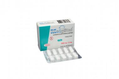 Metglital 1000 / 2 mg Caja Con 30 Tabletas