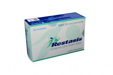 Restasis 0.05% Caja Con 30 Viales Unidosis De 0.4 mL Emulsión Oftálmica