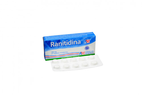 Ranitidina 150 mg Caja Con 20 Tabletas Recubiertas