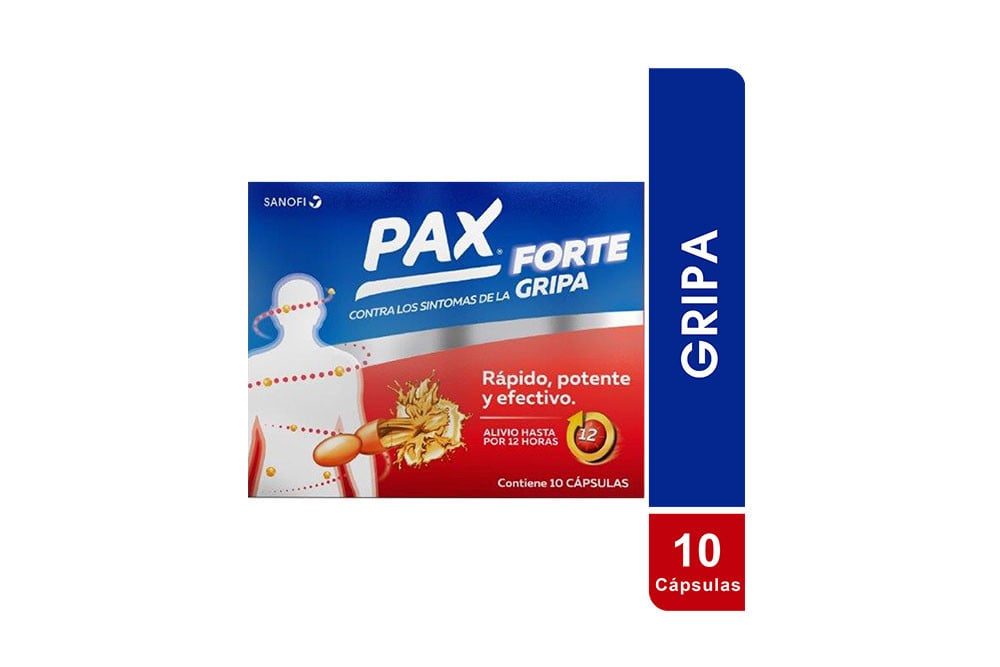 Pax Forte 400 / 100 / 30 / 2.5 / Mg Caja Con 10 Cápsulas