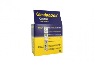 Shampoo Gamabenceno 1% 24 Sobres Con 12 Ml C/U