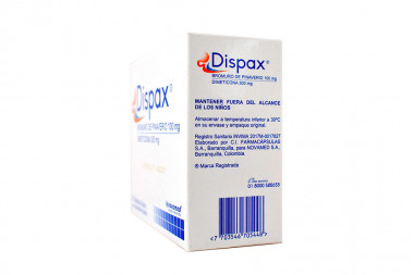 Dispax 100 / 300 Mg Caja Con 32 Cápsulas Duras Con Contenido Líquido