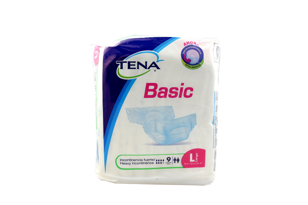 Panales Tena Basic - T-L Tipo Tela Bol 9 Un Productos Familia S.A.