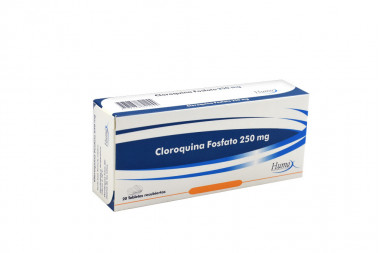 Cloroquina Fosfato 250 Mg 20 Tabletas Recubiertas