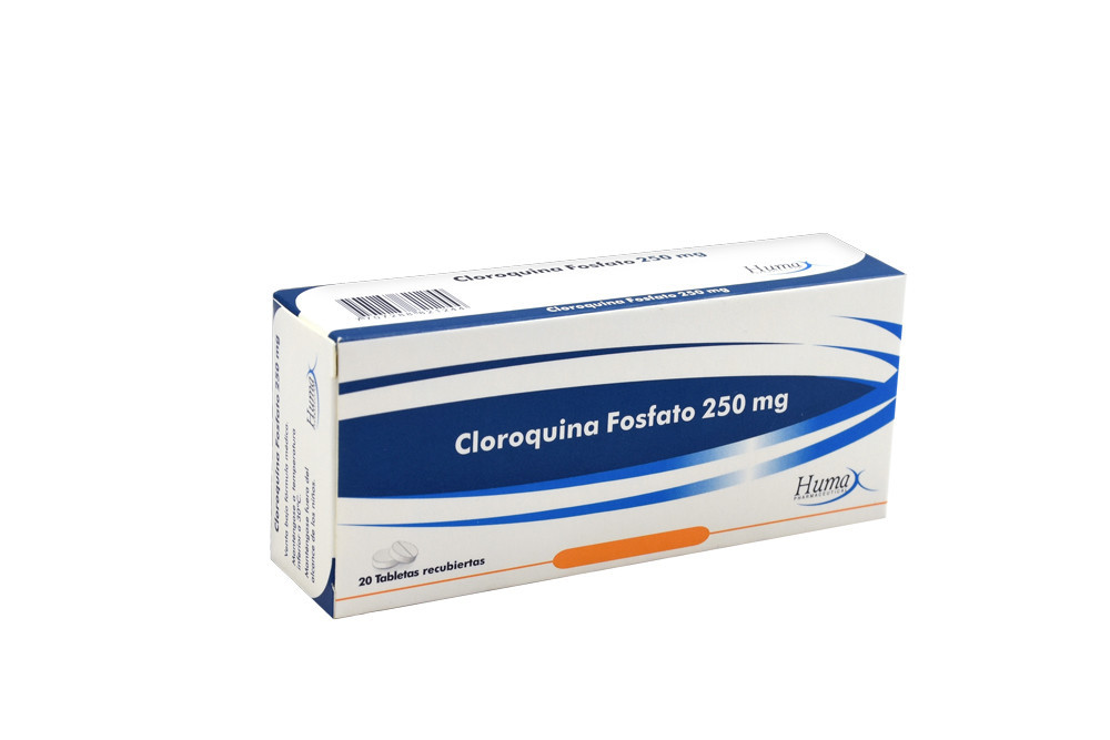 Cloroquina Fosfato 250 Mg 20 Tabletas Recubiertas