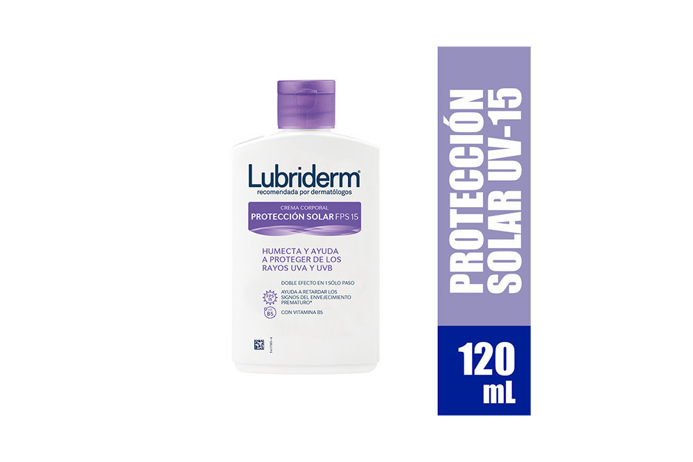 Crema Lubriderm Protección Solar Fps 15 Frasco Con 120 Ml