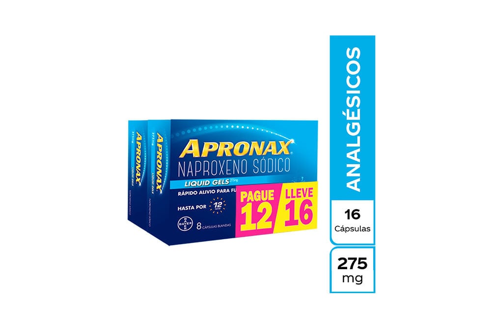 Apronax 275 Mg Liquid Gel Caja Con 16 Cápsulas