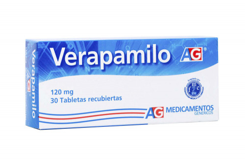 Verapamilo 120 mg Caja Con 30 Tabletas Recubiertas