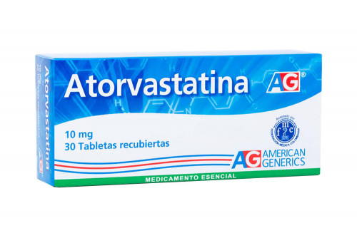 Atorvastatina 10 mg Caja Con 30 Tabletas Recubiertas