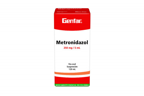 Metronidazol 250 mg / 5 mL Suspensión Caja Con Frasco Con 120 mL 