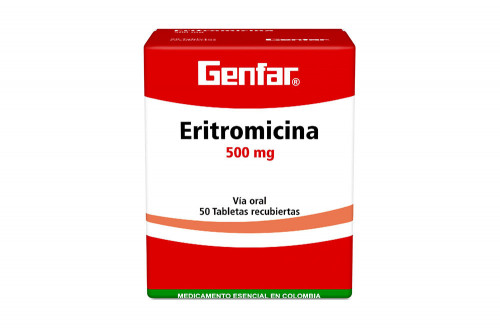 Eritromicina 500 Mg Caja...