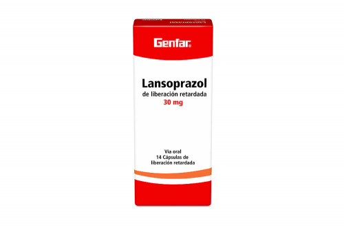 Lansoprazol 30 mg Caja Con 14 Cápsulas de Liberación Retardada