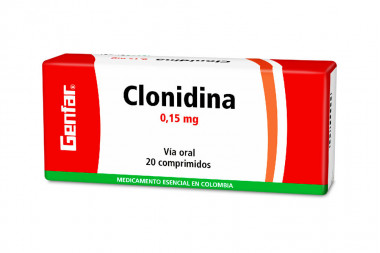 Clonidina 0.15 Mg Caja Con 20 Comprimidos - Genfar