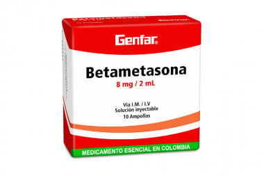 Betametasona Inyectable 8 Mg/ 2 Ml Caja Con 10 Ampollas – Genfar