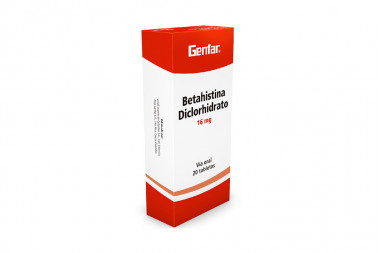 Betahistina Diclorhidrato 16 Mg Genfar Caja Con 20 Tabletas