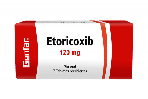 ETORICOXIB GENFAR TAB REC 120MG ORAL CAJ 7 UN GENFAR S.A.