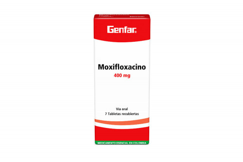 MOXIFLOXACINO GENFAR TAB REC 400 MG ORAL CAJ 7 UN GENFAR S.A.