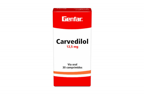 Carvedilol 12.5 mg Caja Con 20 Comprimidos