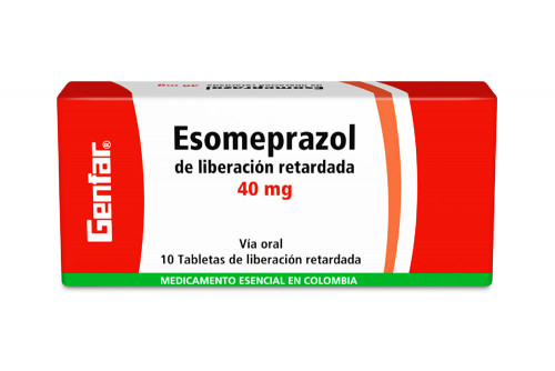 Esomeprazol 40 mg Caja Con 10 Tabletas de Liberación Retardada