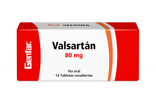 Valsartán 80 mg Caja Con 14 Tabletas Recubiertas 