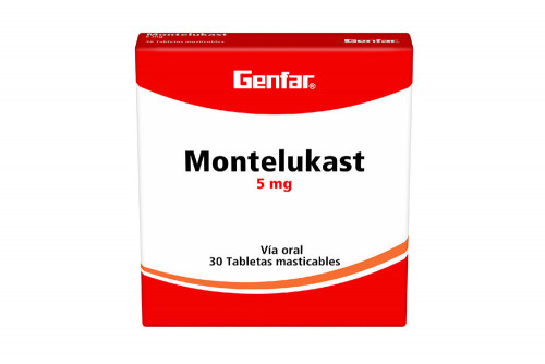 Montelukast 5 mg Caja Con 30 Tabletas Masticables