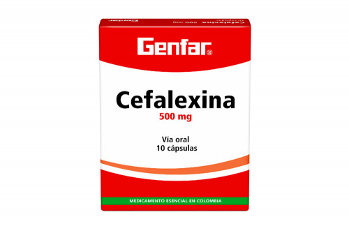 Cefalexina 500 mg Caja Con 10 Cápsulas