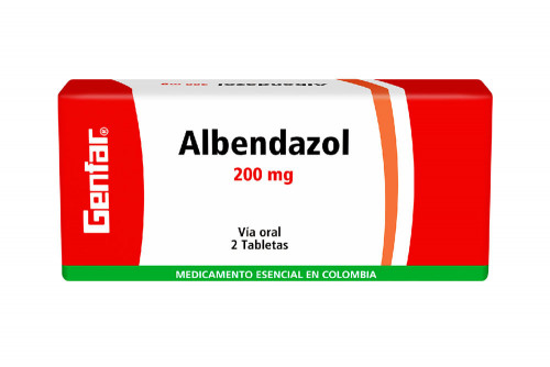 Albendazol 200 mg Caja 2 Tabletas – antihelmínticos