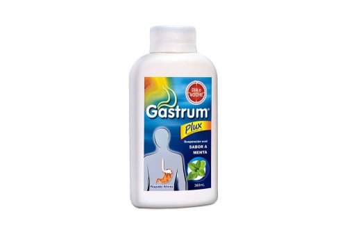 Gastrum Plux Suspensión Oral  Frasco Con 360 mL - Sabor A Menta 