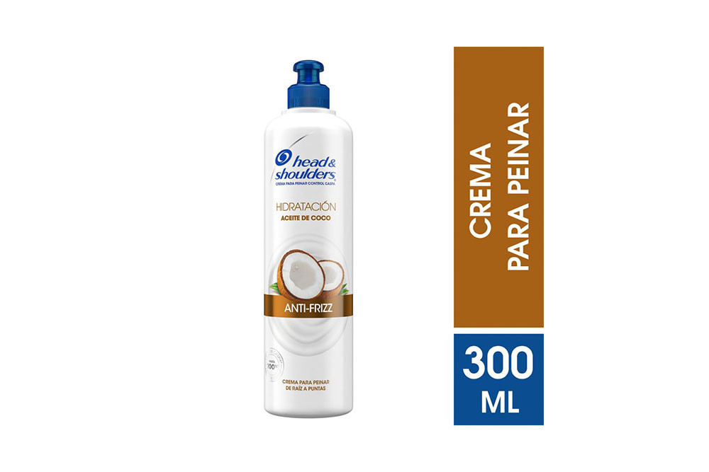 Crema Para Peinar Head & Shoulders Control Caspa Anti Frizz Frasco Con 300 Ml