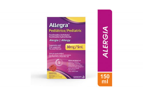 Allegra Pediátrico Suspensión Oral 30 mg / 5 mL Caja Con Frasco Con 150 mL