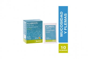 Fluimucil Granulado 200 mg Caja x 10 Sobres - Mucolítico