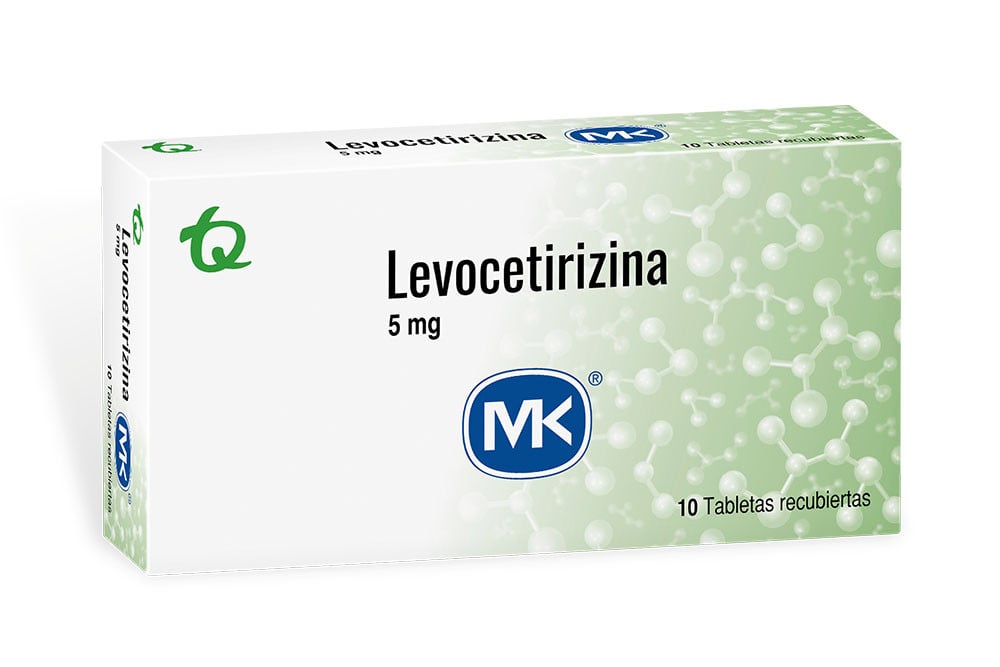 Levocetirizina Diclorhidrato 5 Mg Caja Con 10 Tabletas Recubiertas