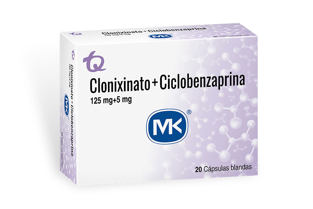 Clonixinato/ Ciclobenzaprina 125/5Mg Caja Con 20 Cápsulas Blandas