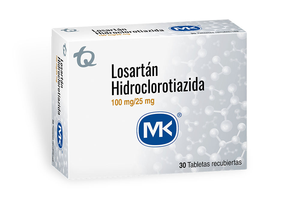 Losartan/Hct 100/25 Mg Caja Con 30 Tabletas