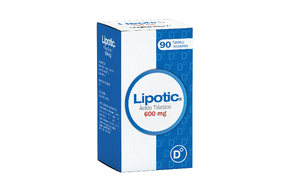 Lipotic 600 mg Caja Con 90 Tabletas Recubiertas
