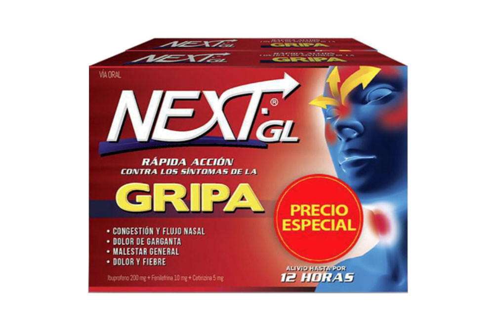 Oferta Next Gripa 200/10/5 Mg 2 Cajas Con 16 Cápsulas Blandas