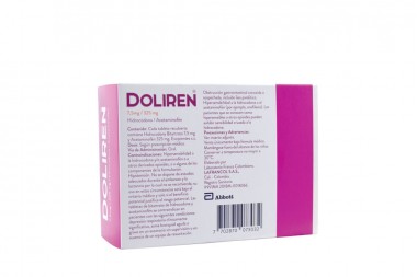 Doliren 7,5 / 325 mg Caja Con 30 Tabletas