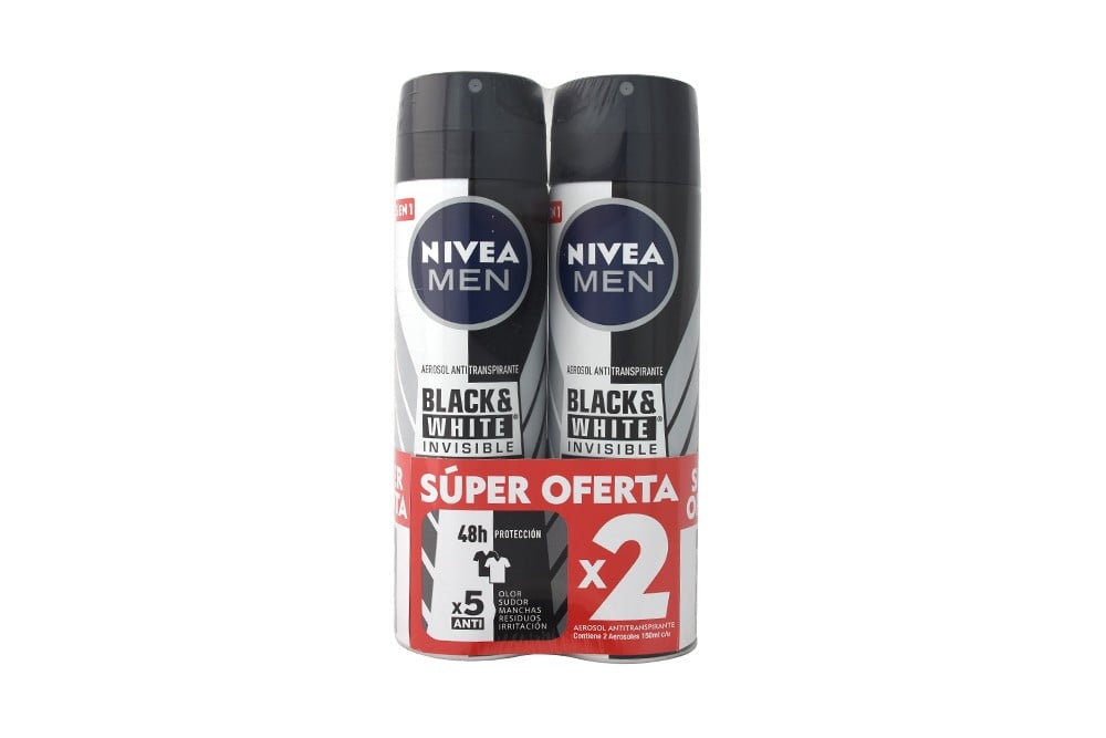 Oferta 2 Antitranspirantes Nivea Men Stress Aerosol 300 Ml