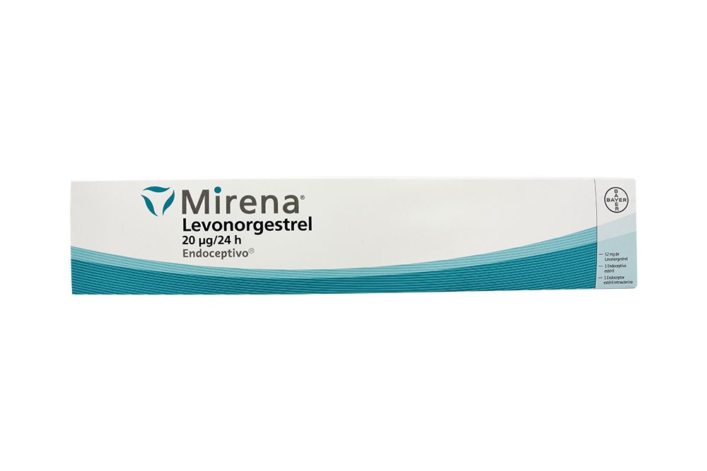 Mirena 20mg / 24H Caja x 1 Endoceptivo Estéril Y 1 Endoceptor Estéril